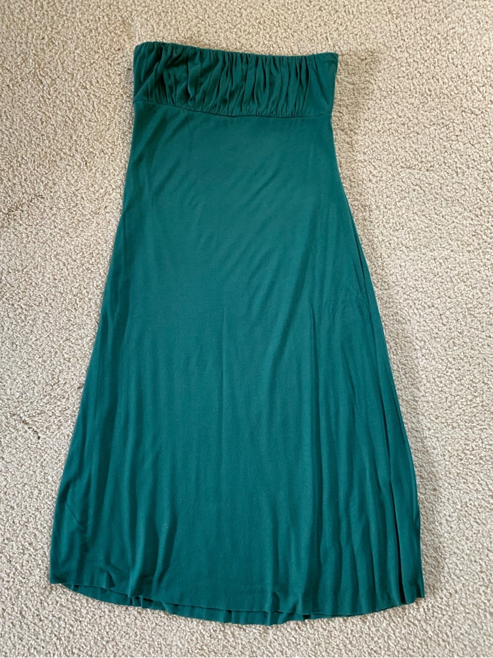 VELVET by Graham & Spencer Teal Strapless Midi Dress - Buttery Soft Micromodal